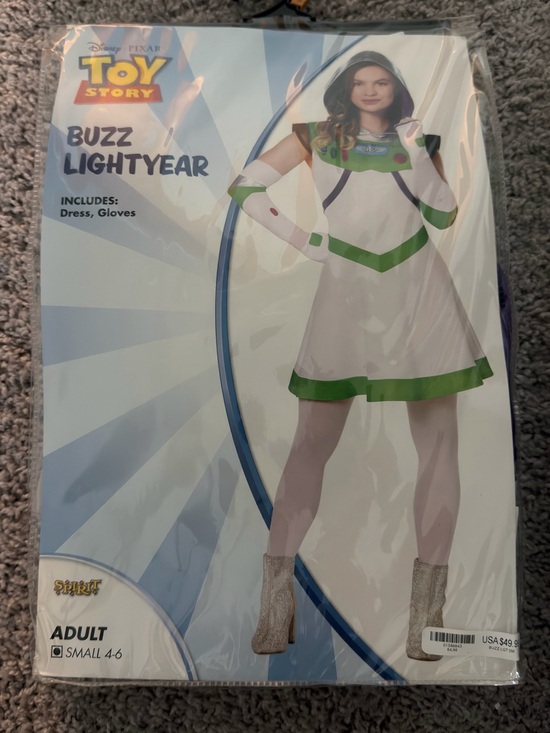 Disney Other - Disney Buzz Lightyear Costume Dress in White and Green